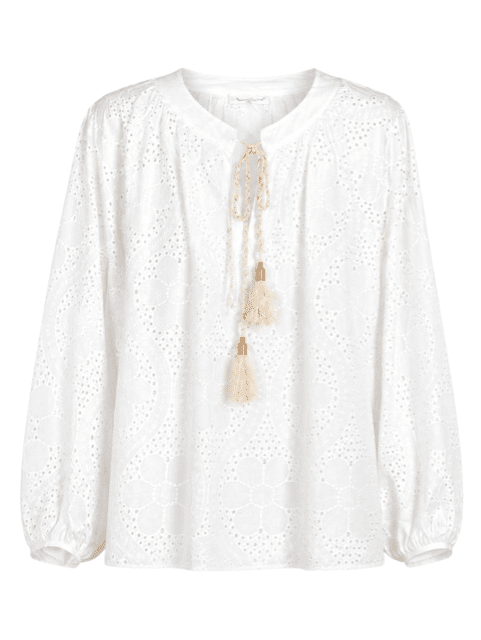 Blouse Broderie Ibiza Wit