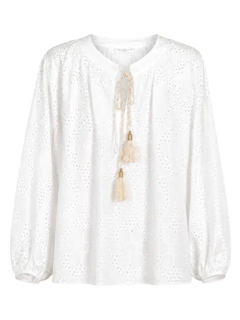 Blouse Broderie Ibiza Wit