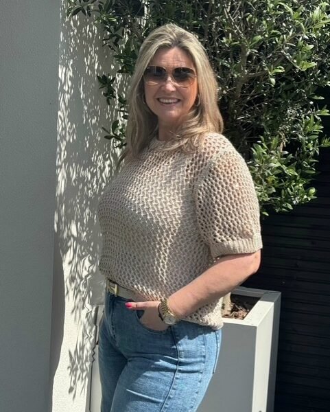 Top Gehaakt met Pailletten Beige