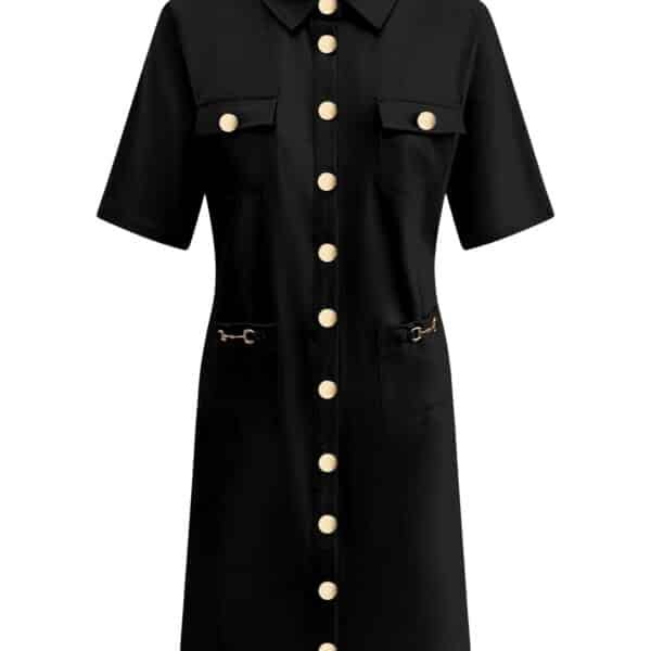 Travelstof Jurk Triple Nine Zwart 51824