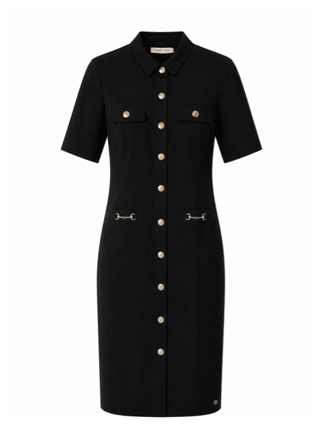 Travelstof Jurk Triple Nine Zwart 51824