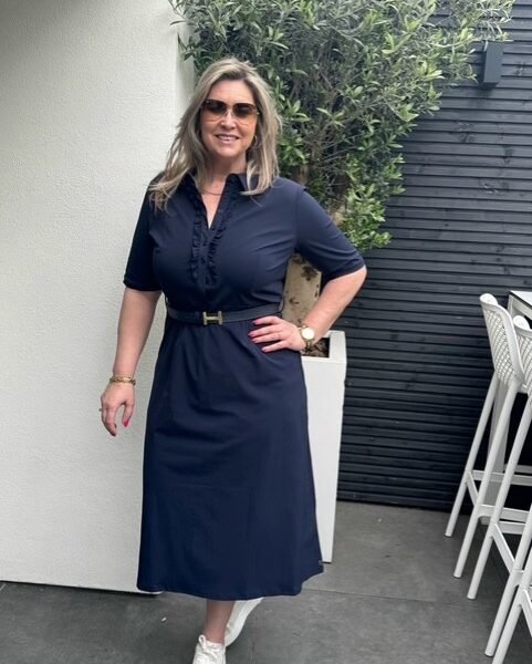 Triple Nine Travel Jurk Roezel Navy 51825