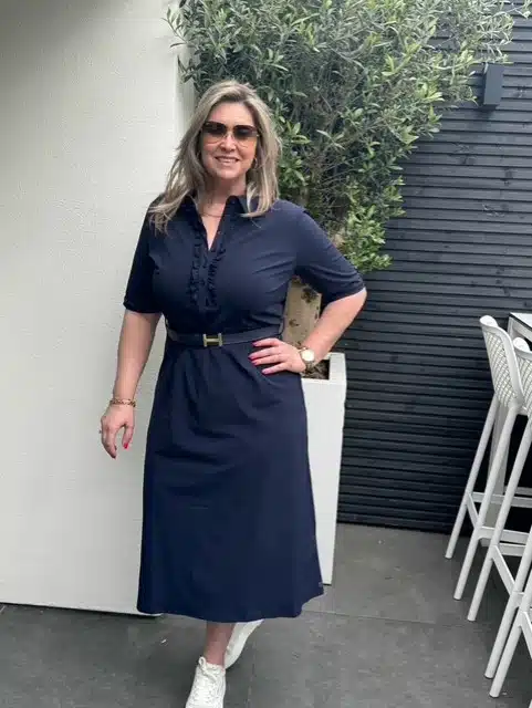 Triple Nine Travel Jurk Roezel Navy 51825