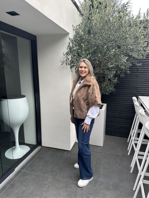 Faux Fur Rowan Jacket Cookie