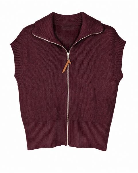 Gilet met Rits Bordeaux Gemma Ricceri Gilet met Rits Bordeaux Gemma Ricceri