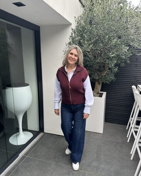 Gilet met Rits Bordeaux Gemma Ricceri Gilet met Rits Bordeaux Gemma Ricceri