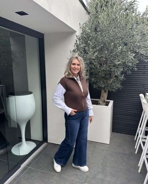 Gilet met Rits Bruin Gemma Ricceri