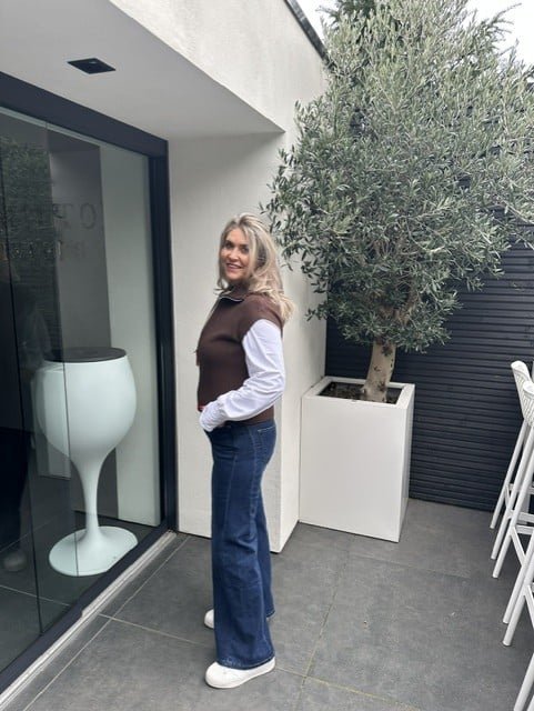 Gilet met Rits Bruin Gemma Ricceri