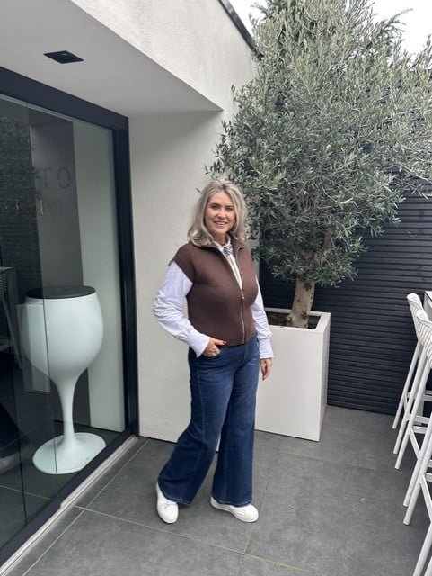 Gilet met Rits Bruin Gemma Ricceri Gilet met Rits Bruin Gemma Ricceri