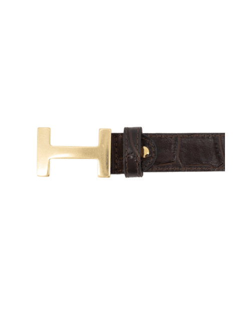 Riem Hera Croco Bruin Gouden Gesp Riem Hera Croco Bruin Gouden Gesp