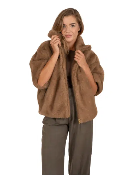 Faux Fur Rowan Jacket Cookie