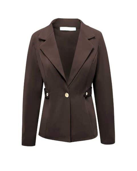 Tripel Nine blazer 92421 donkerbruin travelstof Tripel Nine blazer 92421 donkerbruin travelstof