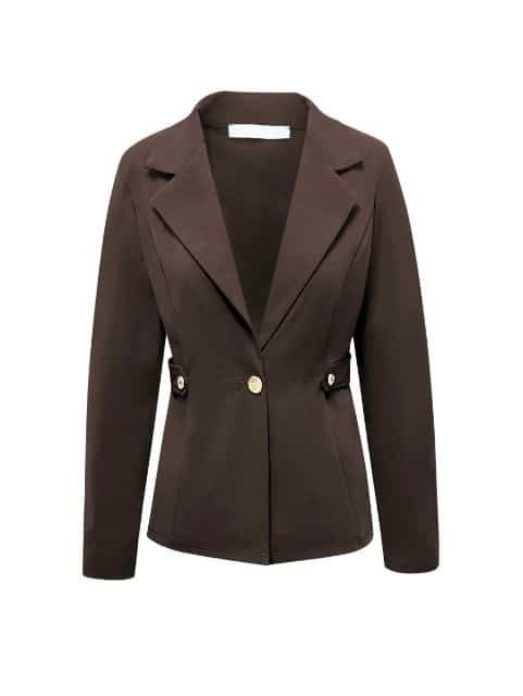Tripel Nine blazer 92421 donkerbruin travelstof