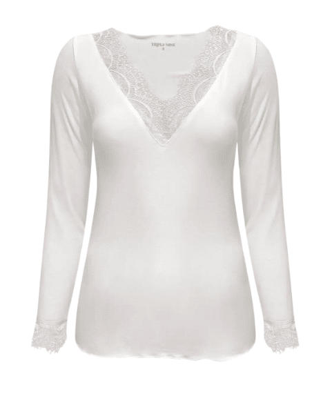 Triple Nine Cashmere Top Creme 9003