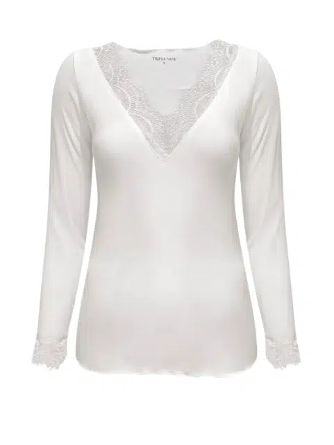 Triple Nine Cashmere Top Creme 9003