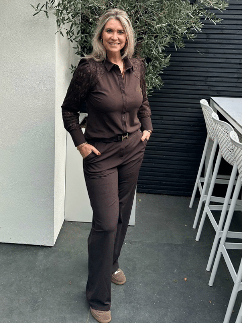 Triple Nine Travel Broek Donkerbruin 2701