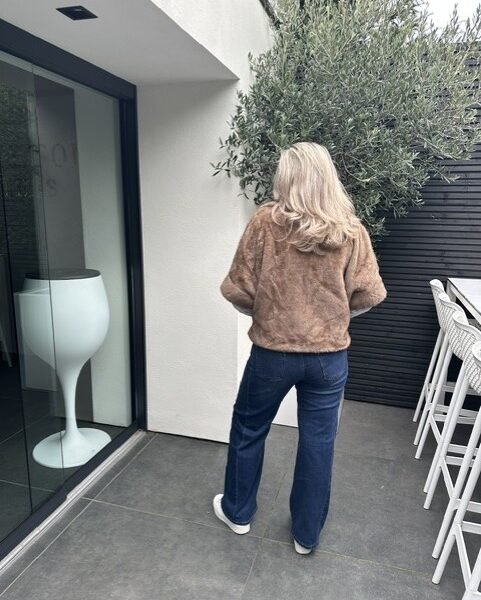Wide leg jeans donkerblauw