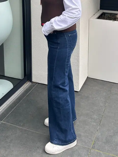 Wide leg jeans donkerblauw