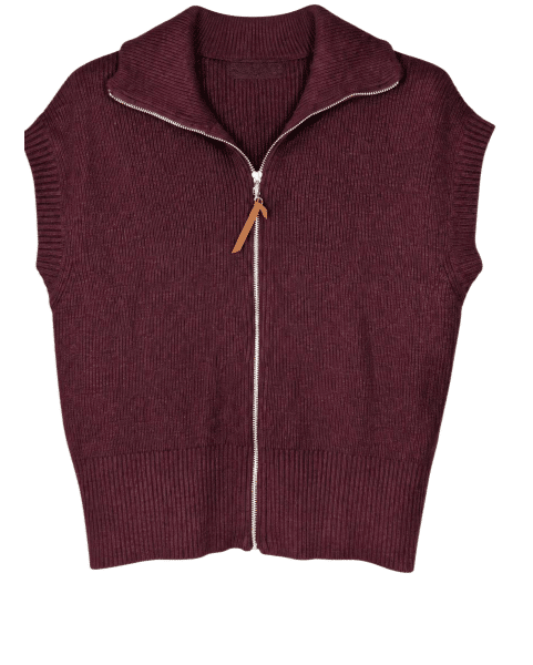 Gilet met Rits Bordeaux Gemma Ricceri Gilet met Rits Bordeaux Gemma Ricceri