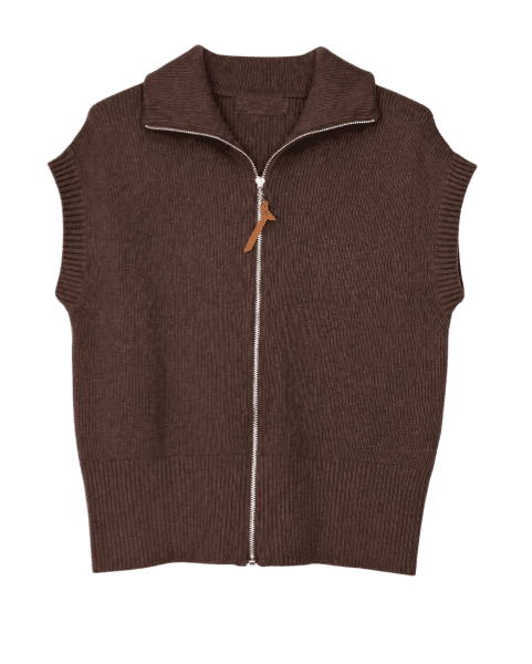 Gilet met Rits Bruin Gemma Ricceri Gilet met Rits Bruin Gemma Ricceri