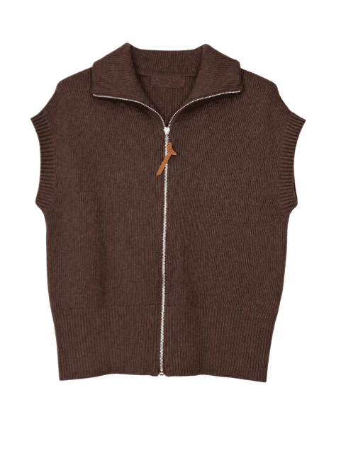 Gilet met Rits Bruin Gemma Ricceri