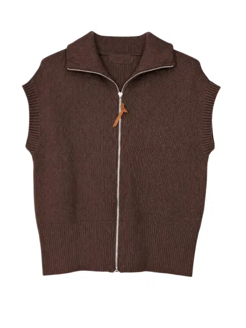Gilet met Rits Bruin Gemma Ricceri