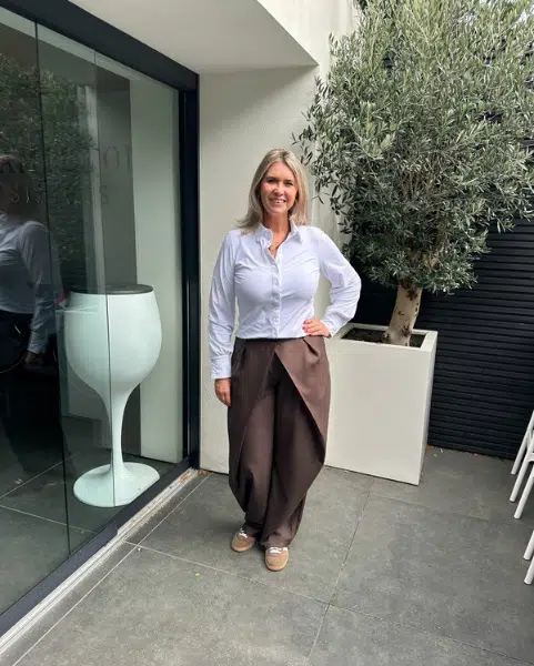 Pantalon Overslag Donkerbruin Pantalon Overslag Donkerbruin