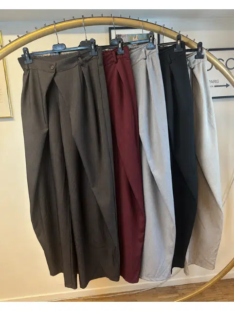 Pantalon Overslag Beige