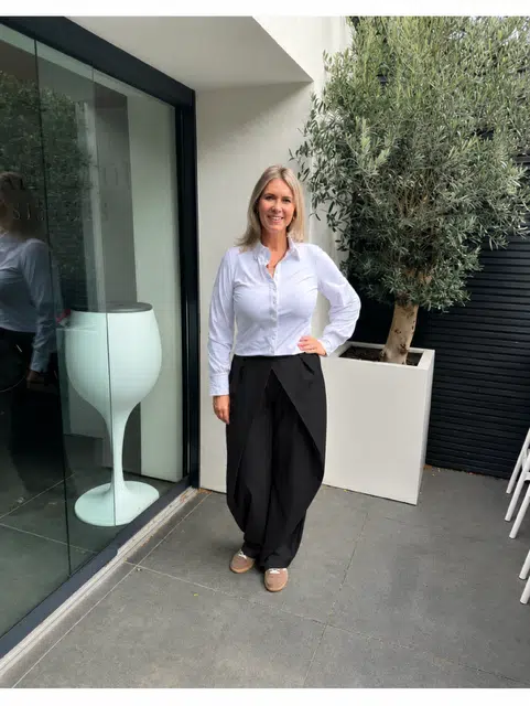Pantalon Overslag Zwart