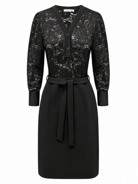 Triple Nine Travel Jurk Lace Zwart 51842