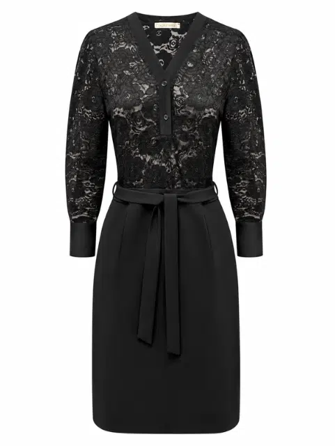 Triple Nine Travel Jurk Lace Zwart 51842